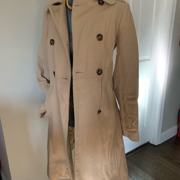 Benetton Double-breasted Peacoat Camel size 38UK - Picture 3 of 4
